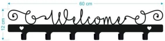 Vešiak na stenu do chodby PÍSANÝM WELCOME