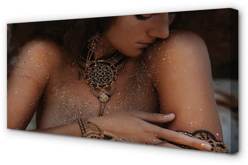 Obraz canvas šperky žena 100x50 cm