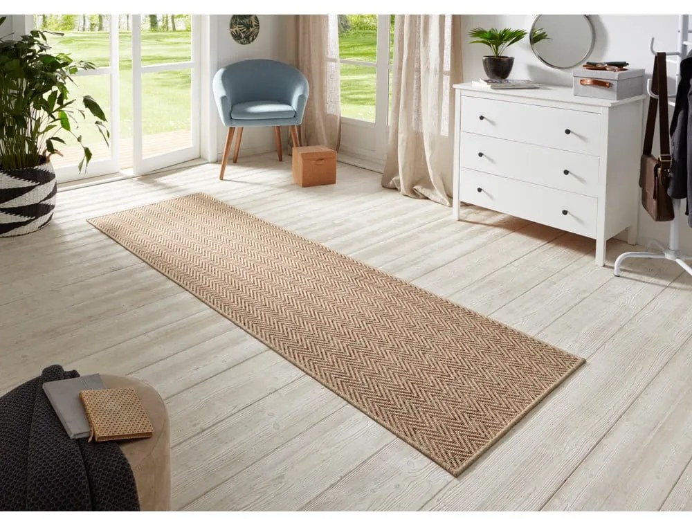 Svetlohnedý vnútorný a vonkajší behúň 80x350 cm Nature – Hanse Home
