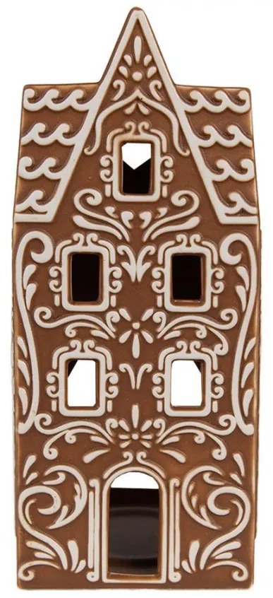 Porcelánový svietnik perníková chalúpka Gingerbread House - 7*7*17 cm