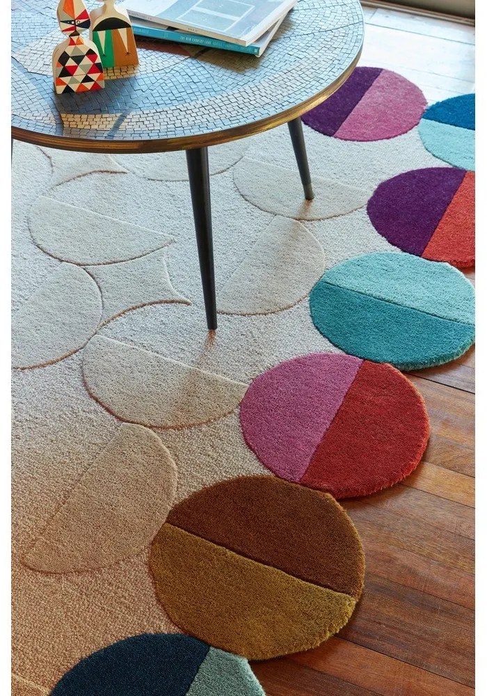 Béžový ručne tkaný vlnený koberec 160x230 cm Mia Textured Scallop – Flair Rugs