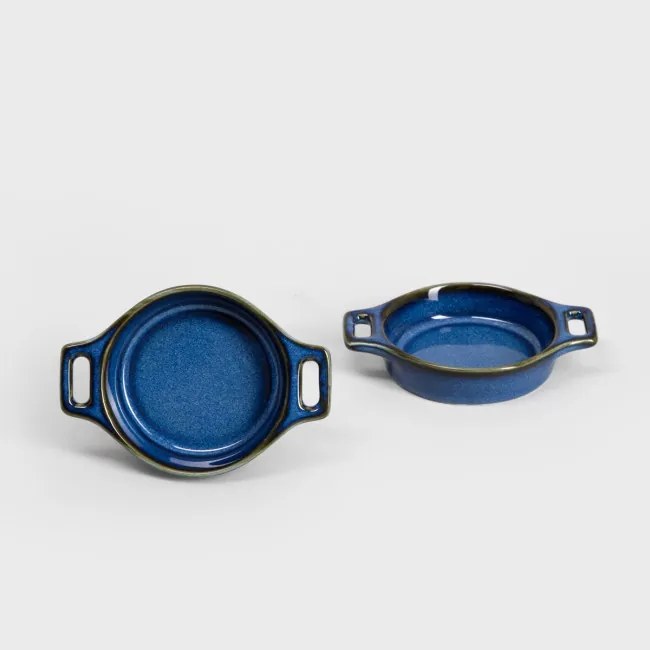 Sada dekoračných misiek OKINAWA tmavomodrých 743023 (2 ks)