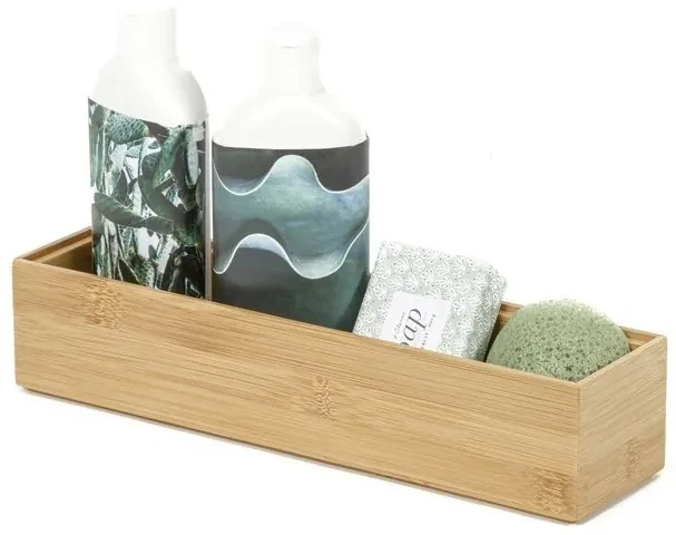 Organizér Compactor Bamboo Box, 30 x 7,5 x 6,35 cm, prírodné drevo