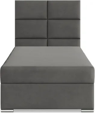 Čalúnená posteľ CALVI Velvet 90×200 cm sivá