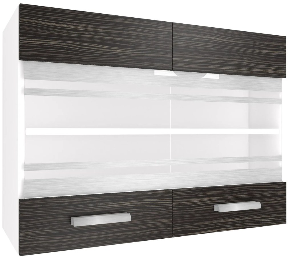 Kuchynská skrinka Belini horná 80 cm eben kráľovský TOR SGW80/2/WT/HK/0/T