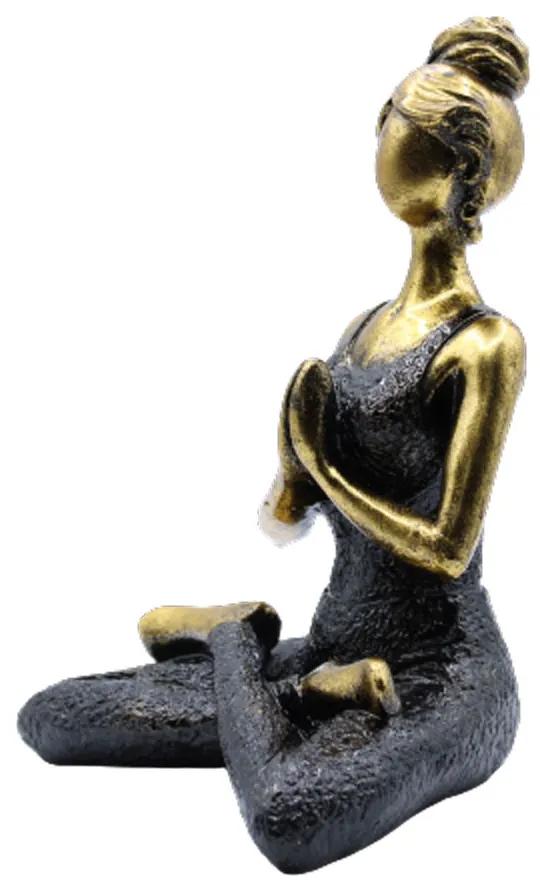 Joga Lady Figúrka Bronzovo - Čierna 24 cm
