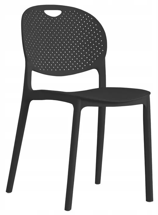 Supplies ISLAM jedálenská plastová stolička - čierna