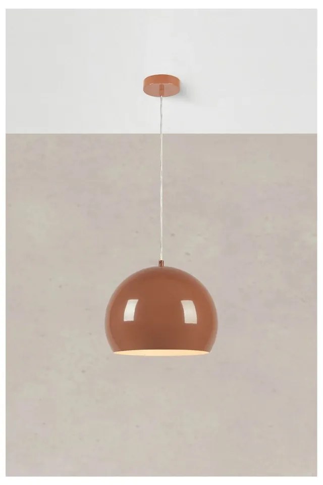 Hnedé závesné svietidlo s kovovým tienidlom ø 28 cm Pop – Markslöjd