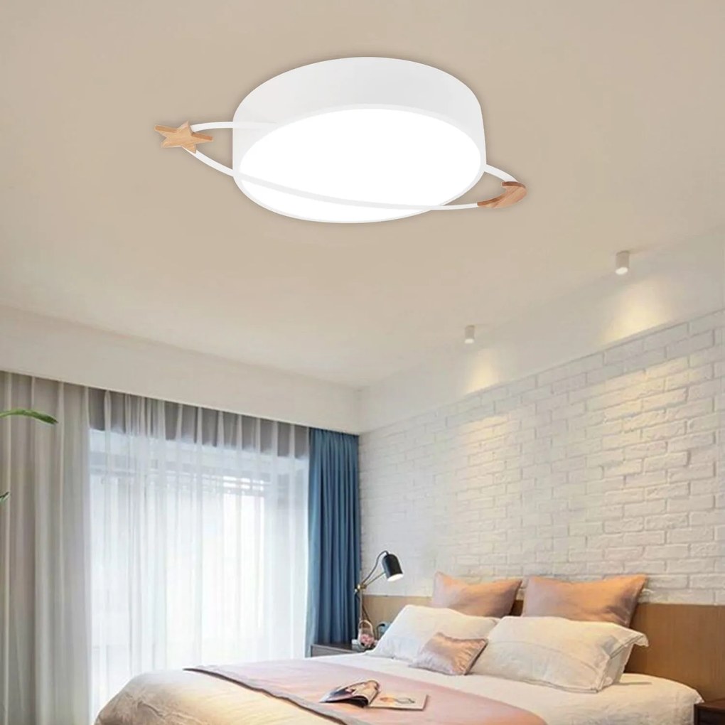 Toolight - Stropná lampa Moon White E27 60W APP867-C, biela, OSW-08963