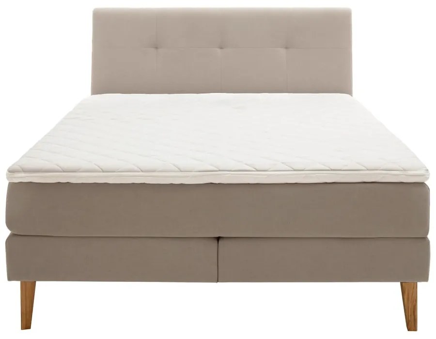 Béžová boxspring posteľ 180x200 cm Stockholm – Meise Möbel