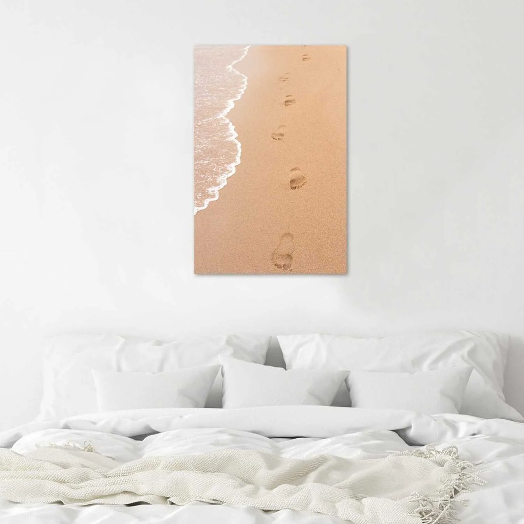 Gario Plagát Stopy na pláži Farba rámu: Bez rámu, Rozmery: 40 x 60 cm