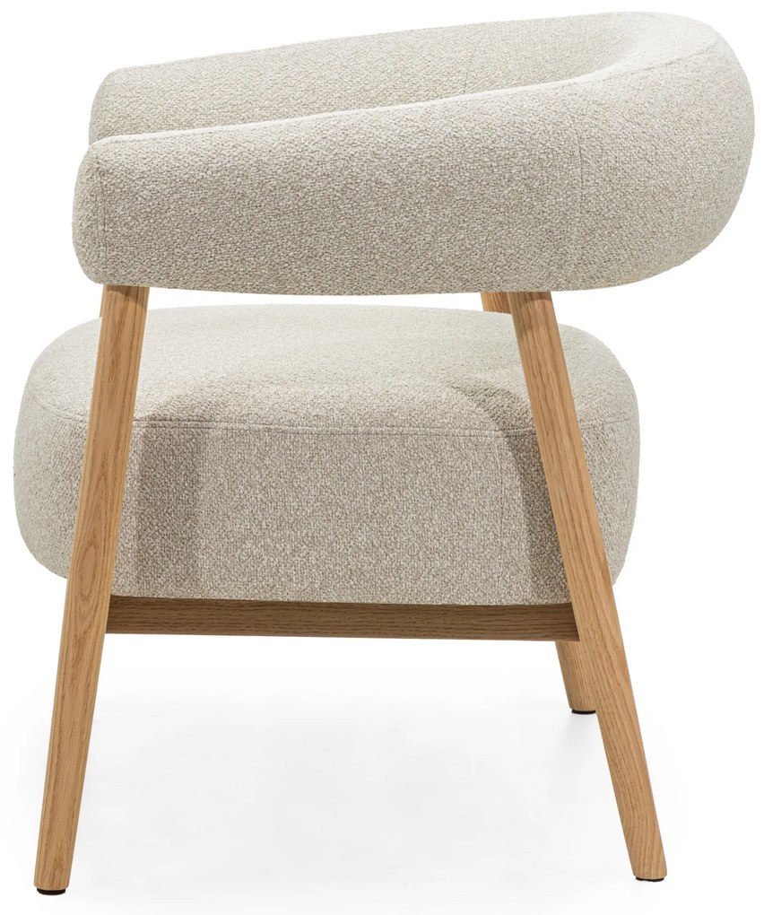 Dizajnové kreslo Montepulciano z masívu svetlo béžové