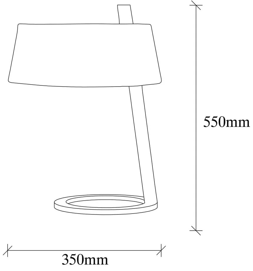 Bielo-čierna stolová lampa (výška 55 cm) Salihini – Opviq lights