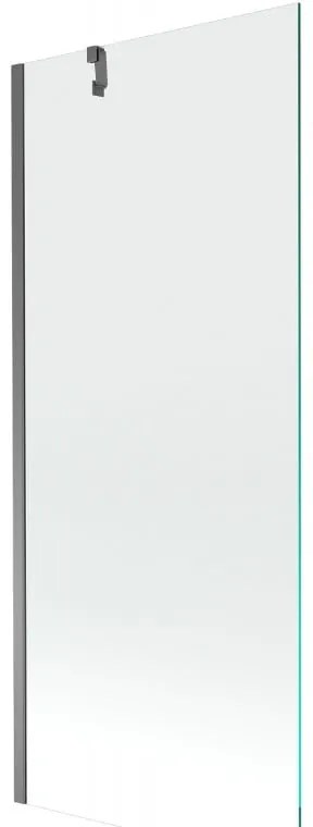 Mexen Next, 1-krídlová vaňová zástena 80 x 150 cm, 6mm číre sklo, grafitová, 895-080-000-00-00-95