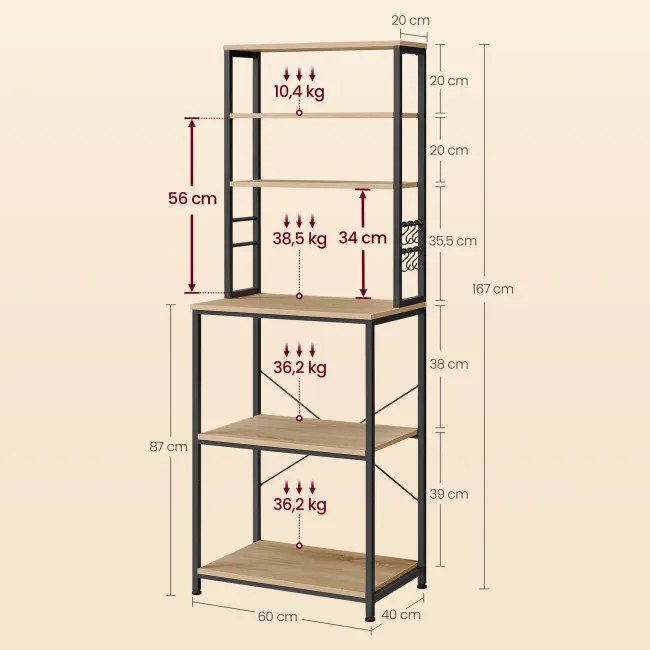 Polica OSKAR KKS024B11 hnedá