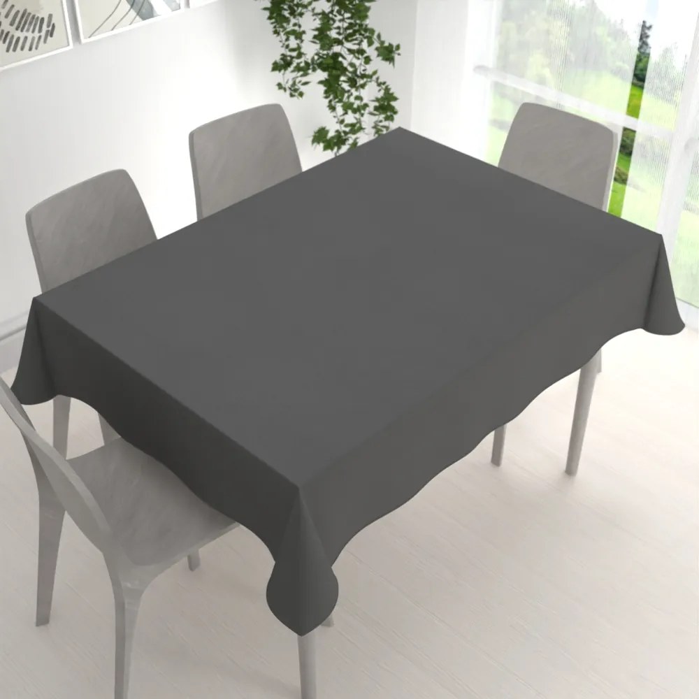 Biante Veľký dekoračný obdĺžnikový obrus BKU-119 Antracitovo sivý 220x260 cm