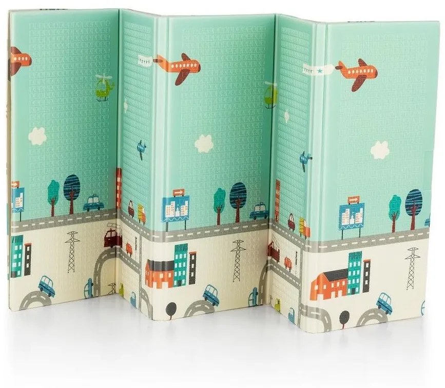 PETITE&MARS - Skladacia podložka na hranie CAMPY ELEPHANT&CITY