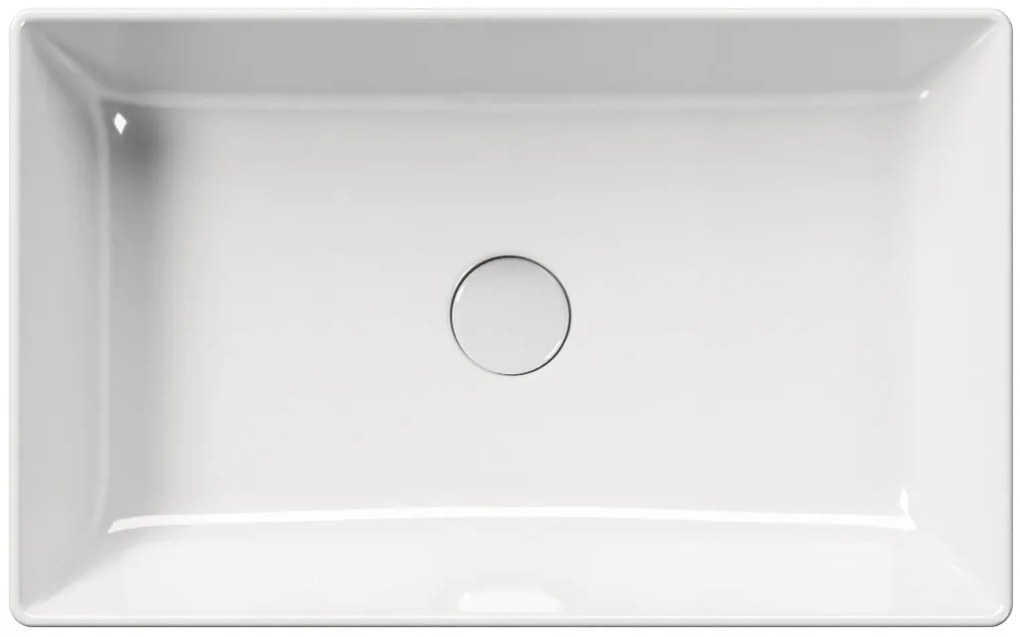 GSI, KUBE X keramické umývadlo na dosku 60x37 cm, biela ExtraGlaze, 945311