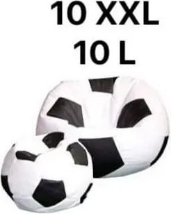 Sedací vak FUTBAL, čierno / biela (samostatný veľký)