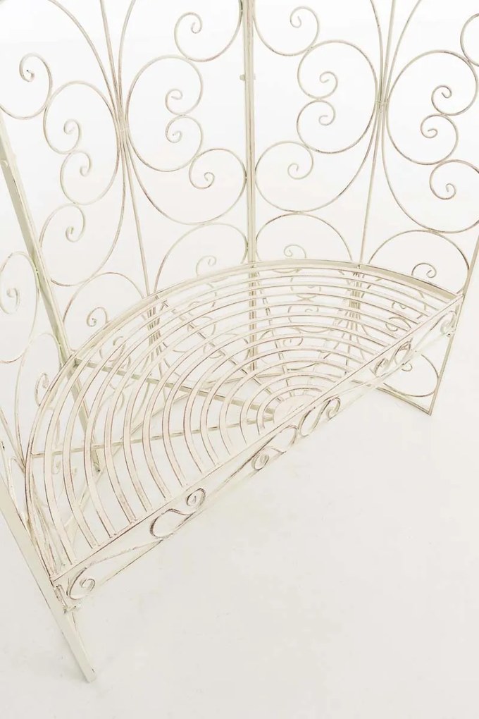 Oblúk na ruže Rosie s lavičkami - Krémová antik