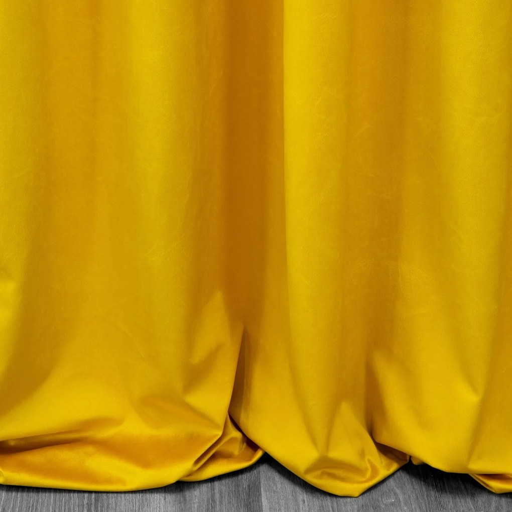 ZATEMŇOVACÍ ZÁVES NA PÁSKE PIERRE CARDIN SIBEL 140X270 CM HORČICOVÁ