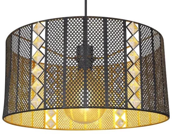 Globo 15450H - Luster na lanku ABINY 1xE27/60W/230V zlatá/čierna