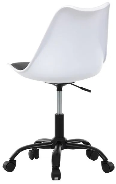 Autronic BONTEC Kancelárska stolička, výškovo nastaviteľná, šedá plast, KA-X7055 GREY Farba: Biela