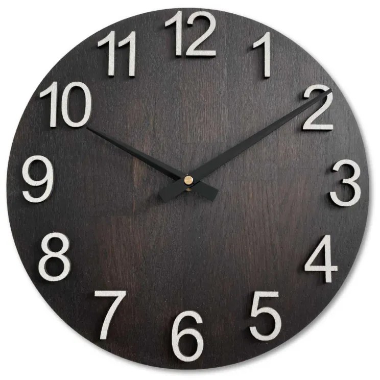 Dizajnové nástenné hodiny z masívneho dreva I SENTOP MAS017-3169-hands/black