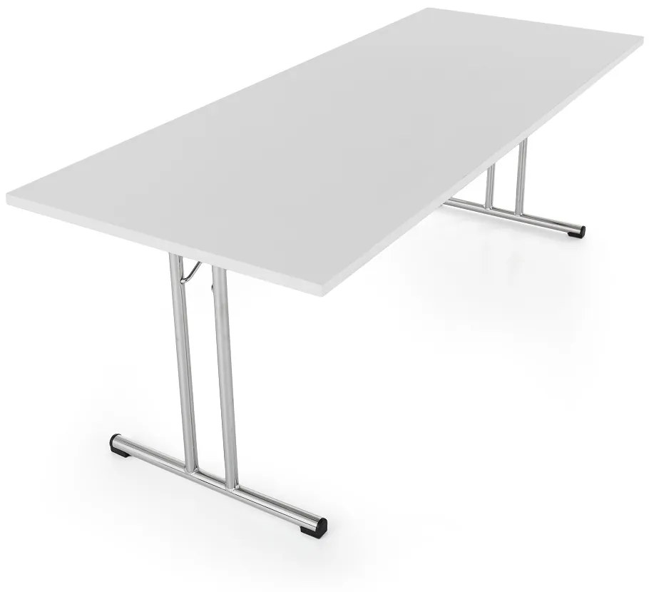 Skladací stôl 180 x 80 cm, svetlo sivá