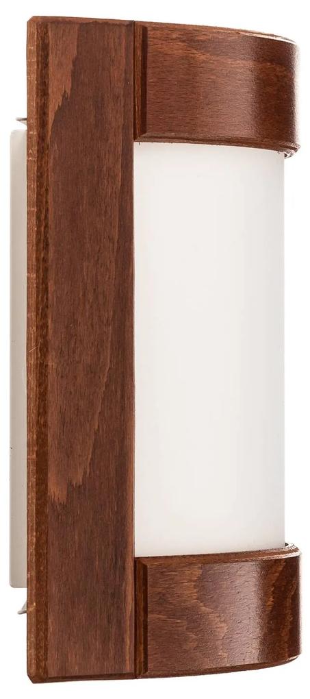 Nástenné svietidlo Zanna z dreva 22 cm rustikálne