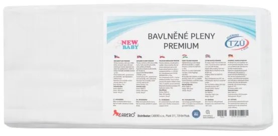NEW BABY Bavlnené plienky NEW BABY 80x80 cm PREMIUM 10 ks