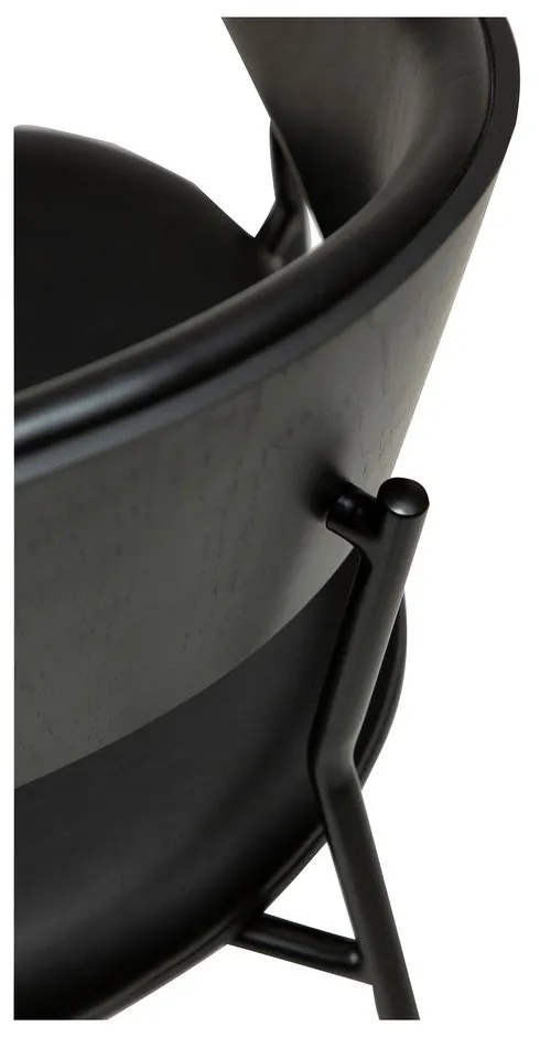 Matne čierne jedálenské kreslo s podrúčkami Crib – DAN-FORM Denmark