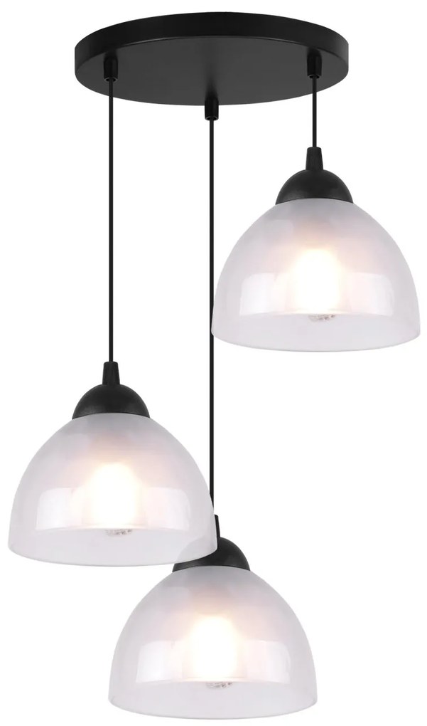 Závesné svietidlo Venice, 3x mliečne sklenené tienidlo, O