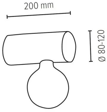 Spot-Light 6994157 - Nástenné svietidlo TRABO 1xE27/25W/230V