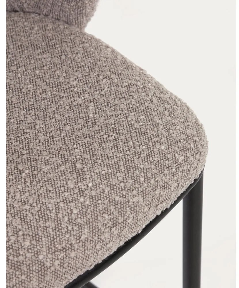 Svetlosivá barová stolička (výška sedadla 65 cm) Ciselia – Kave Home