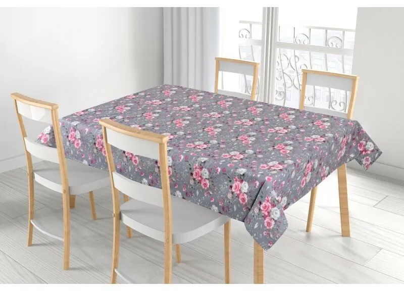 Bellatex Obrus Adéla Flowers rose pink , 120 x 140cm