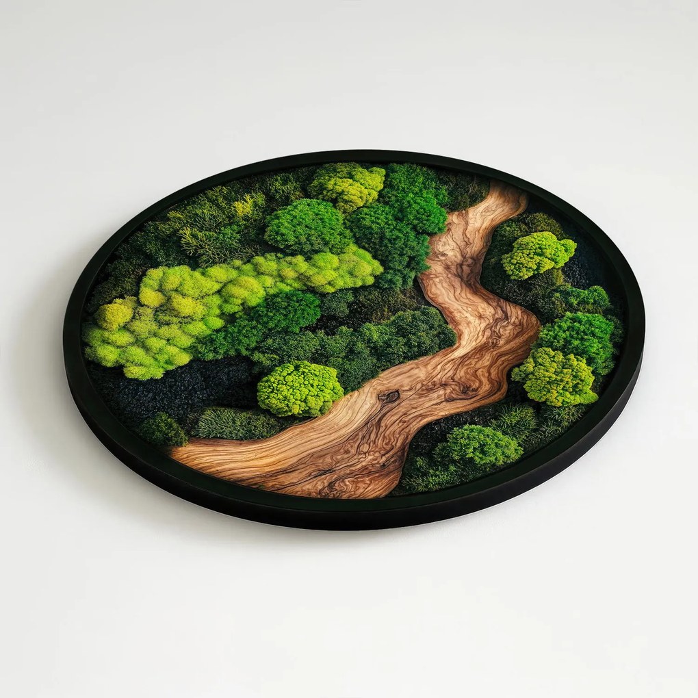 DUBLEZ | Obraz s imitáciou machu a dreva - Shizuka