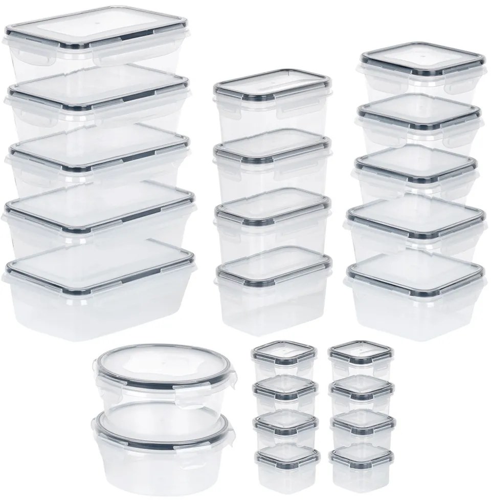 VILDE Sada 24 kuchynských tesniacich dóz, krabičky na jedlo LOCK&LOCK
