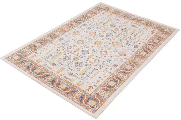 Šnúrkový obojstranný koberec ECHO FLORAL Ivory