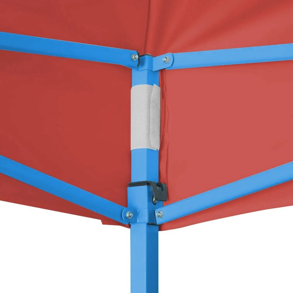 Záhradný pavilón-červený+prenosná taška-2,9x4,25 m