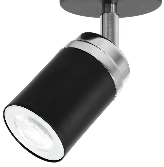 Bodové svietidlo RENO 1xGU10/8W/230V čierna/chróm