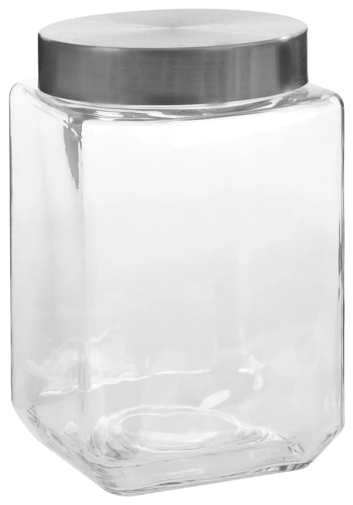 vidaXL Skladovacie poháre so striebornými viečkami 6 ks 1700 ml