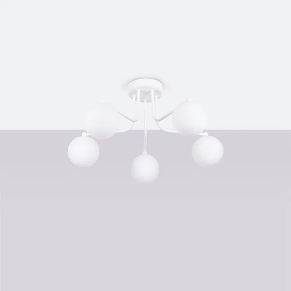 Sollux SL.1660 - Luster na tyči ASTRAL 5xG9/8W/230V biela