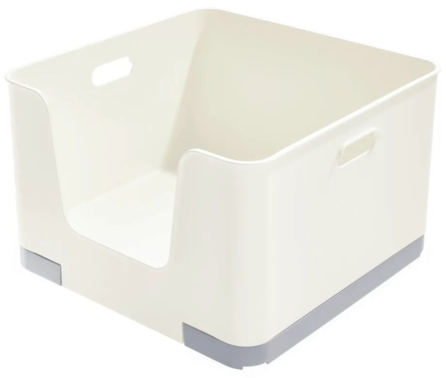 Biely úložný box iDesign Eco Open, 39 x 39 cm