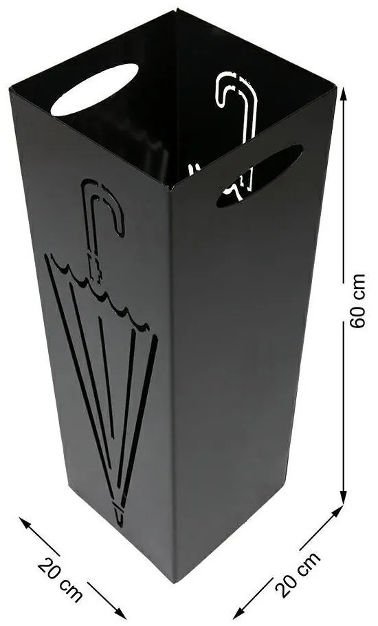 Stojan na dáždniky 60 cm čierny