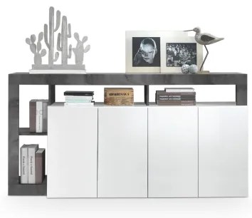 Komoda LENOR biela/antracit