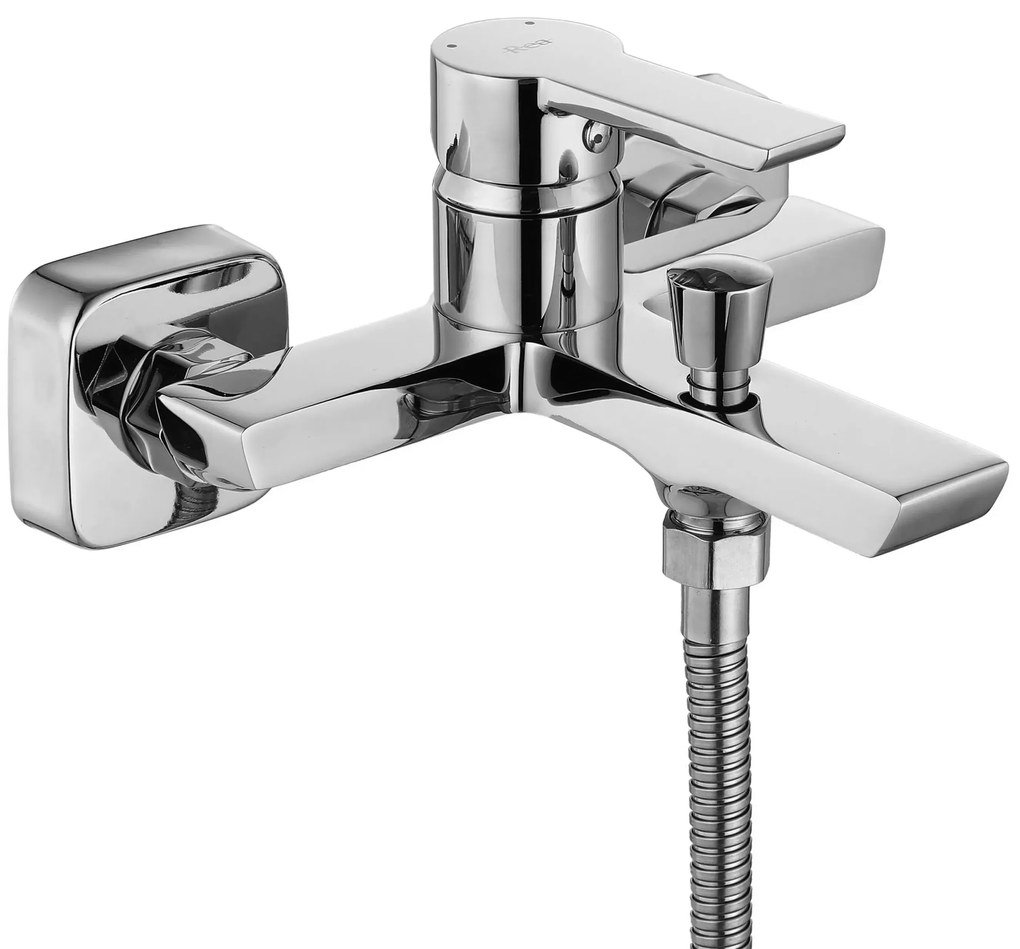 Rea Argus, vaňová batéria s ručnou bodovou sprchovou súpravou, chrómová, REA-B8743
