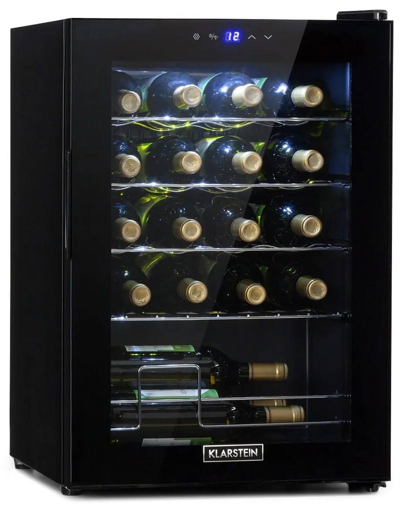 Klarstein Shiraz 20 Uno, vinotéka, 53 l, 20 fliaš, 5-18°C, dotykový ovládací panel