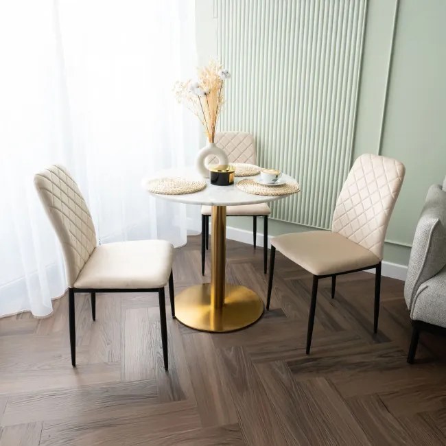 Jedálenská stolička MAVERIK zamatová, béžová