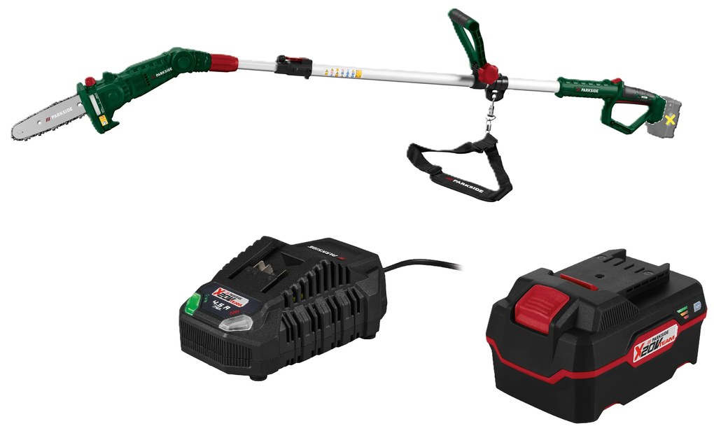 Parkside® Aku odvetvovač Pahe 20-Li E5 + Akumulátor 20 V 4 Ah + Rýchlonabíjačka 20 V 4,5A (800011290)